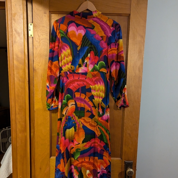 Farm Rio Rainbow Forest Maxi Dress | Size Small - Picture 6 of 6